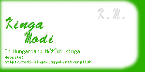 kinga modi business card